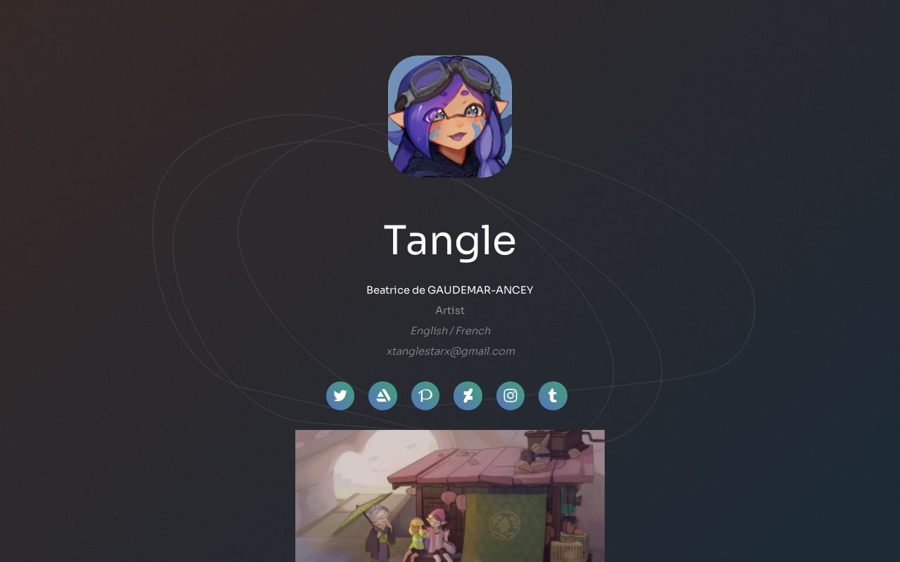Carrd profile picture for @tangle